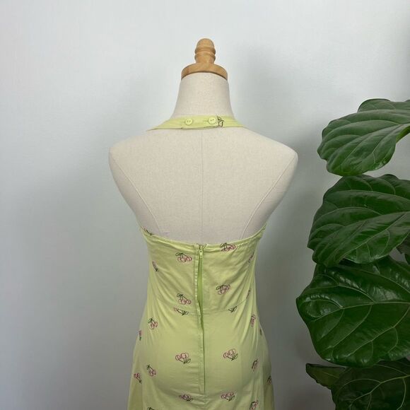 Vintage Embroidered Halter Cherry Dress - Picture 8 of 12